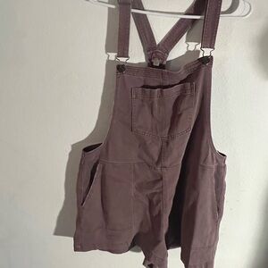 Aerie Mauve Overalls with Pockets
